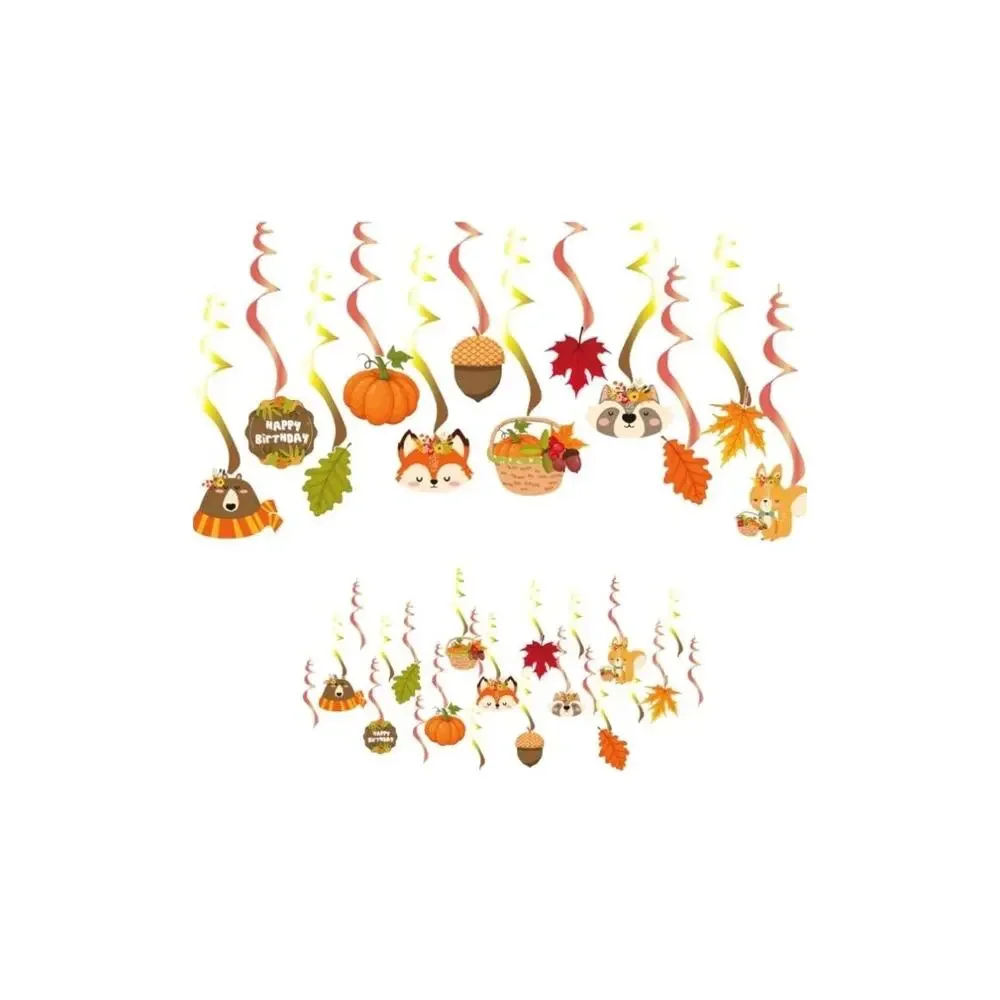 Fall Hanging Swirls Thanksgiving & Halloween Party Ceiling Decorations Set